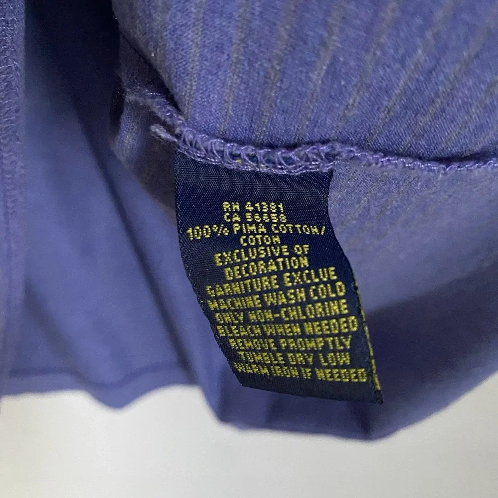 Polo Ralph Lauren Men's Big Pony Shirt Size L Purple Short Sleeve Preppy Classic